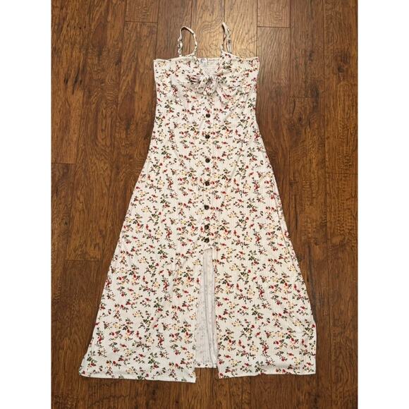 J For Justify White Floral Button-Down Maxi Dress - Women's Size XL - Picture 1 of 7